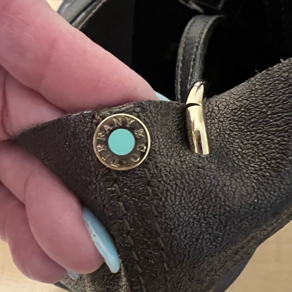 Tiffany Bronze Leather Tote Bag - Picture 8 of 15